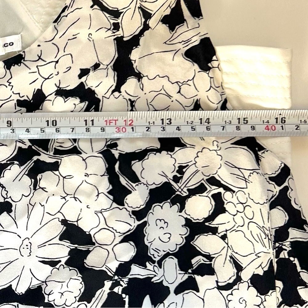 Club Monaco Silk Floral Cut Out Slip Dress White Black Sz 0 floral flower print - Picture 5 of 7